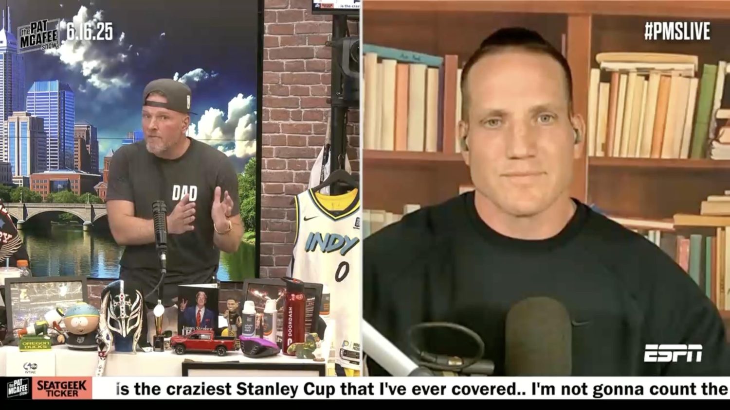 Pat McAfee reacts to Stephen A. Smith and Kendrick Perkins