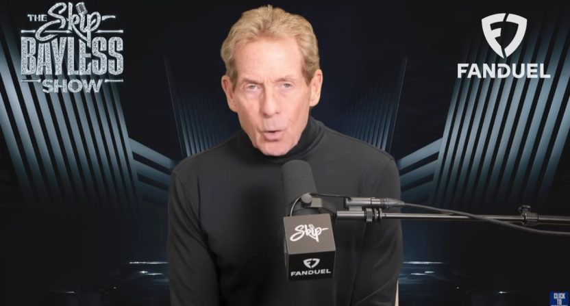 Recent comments made by Tom Brady in support of LeBron James don't sit well with Skip Bayless, who criticized both. Photo Credit: The Skip Bayless Show/YouTube Screen grab.