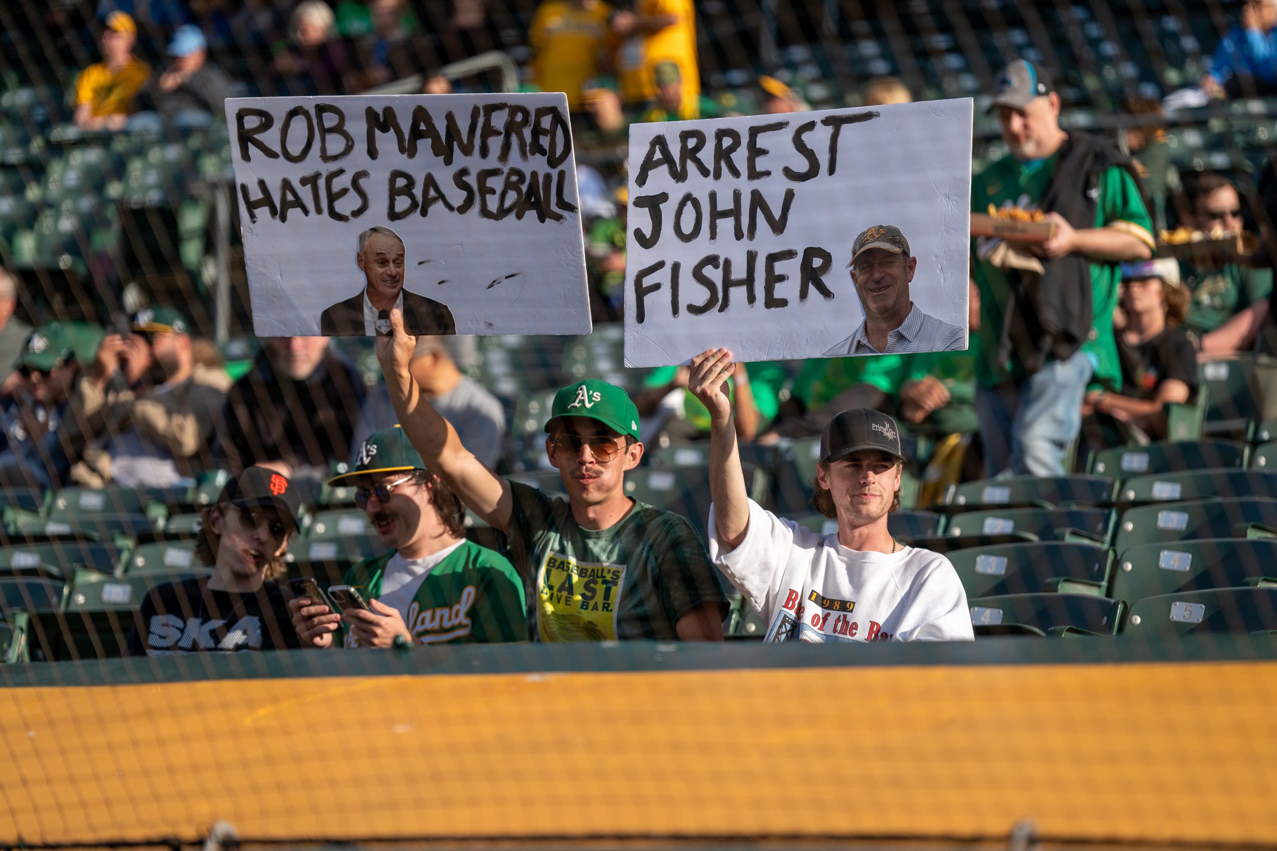 Two years after it happened, it looks as though MLB is trying to erase the "reverse boycott" staged by fans of the then-Oakland Athletics. Mandatory Credit: Neville E. Guard-USA TODAY Sports