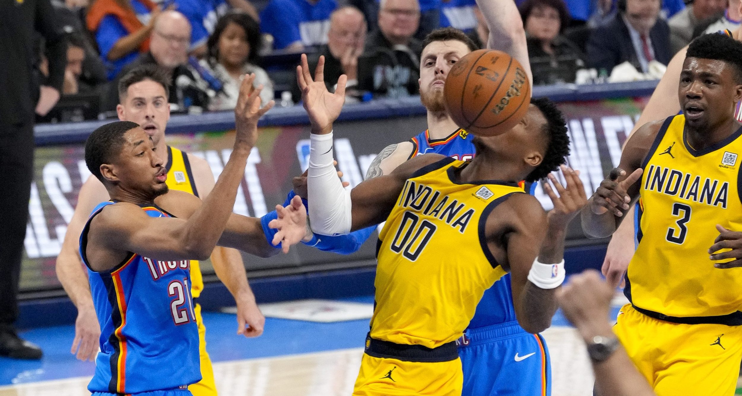 Oklahoma City Thunder guard Aaron Wiggins