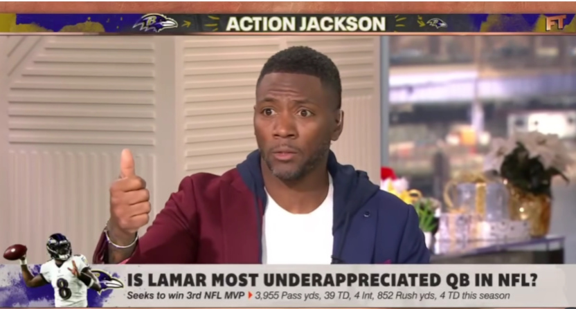 Ryan Clark discussing Lamar Jackson on "First Take" on Dec. 27, 2024.