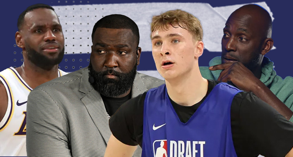 LeBron James Kendrick Perkins Cooper Flagg and Kevin Garnett