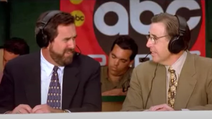 Brent Musburger was surprised to hear "Shut up," Brent, from 1998's "The Waterboy," made the final cut for the movie. Photo Credit: Touchstone Pictures/"The Waterboy."