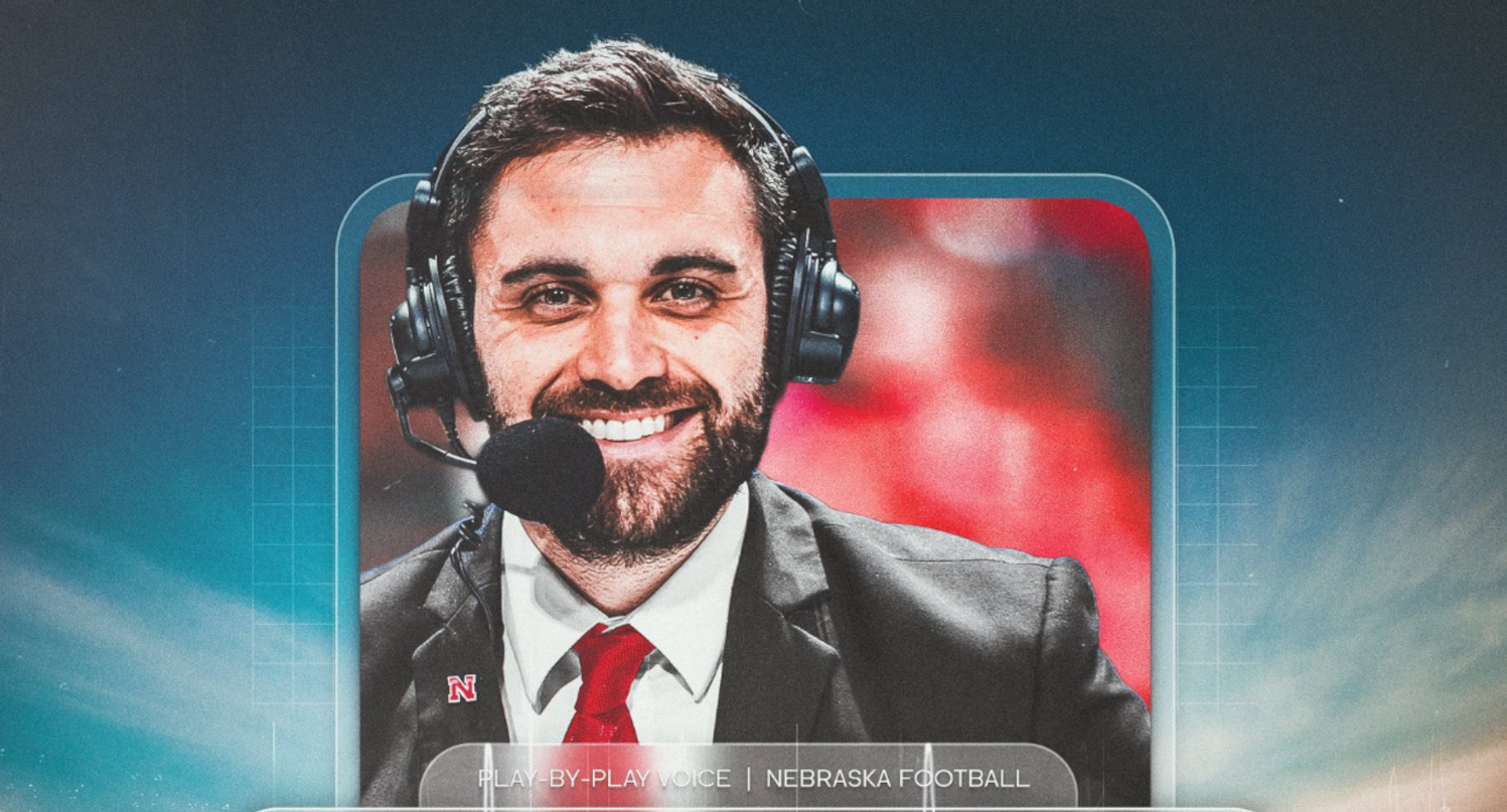 New Nebraska football radio play-by-play voice Kyle Crooks (Image courtesy of the University of Nebraska).