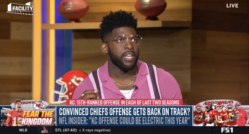 Emmanuel Acho discussing Kansas City Chiefs on The Facility