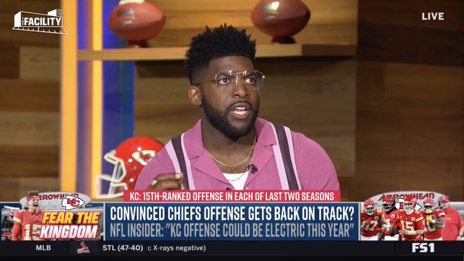 Emmanuel Acho discussing Kansas City Chiefs on The Facility