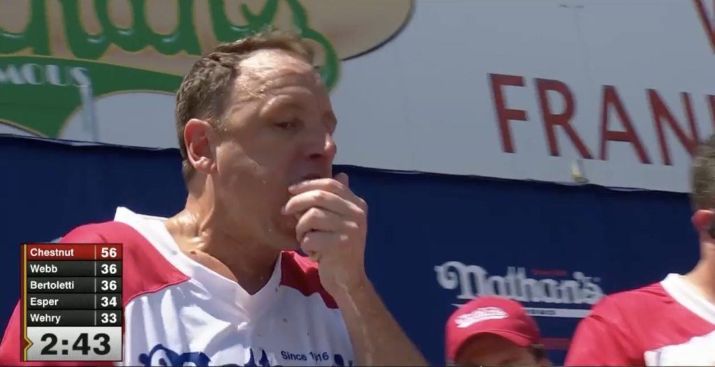 ESPN’s Nathan’s Hot Dog Eating Contest broadcast features weird Elon Musk mention