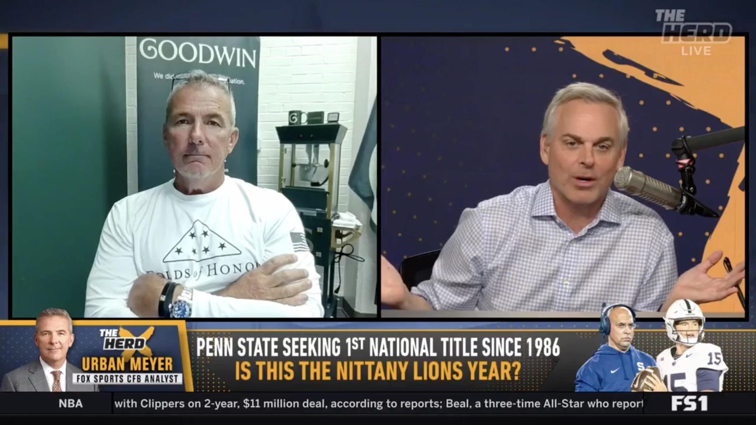 Urban Meyer and Colin Cowherd on FS1