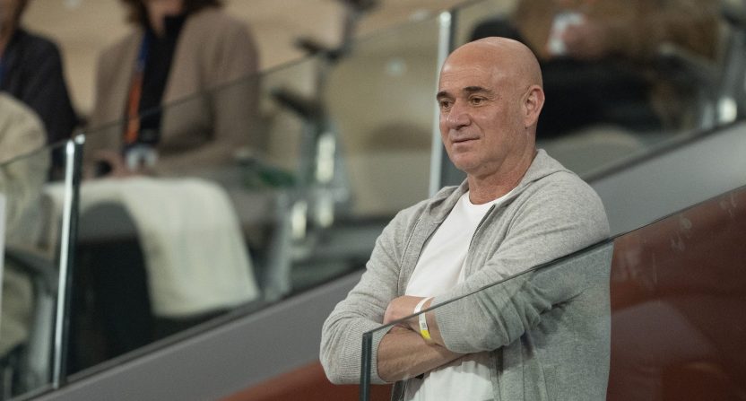 Andre Agassi. Mandatory Credit: Susan Mullane-Imagn Images