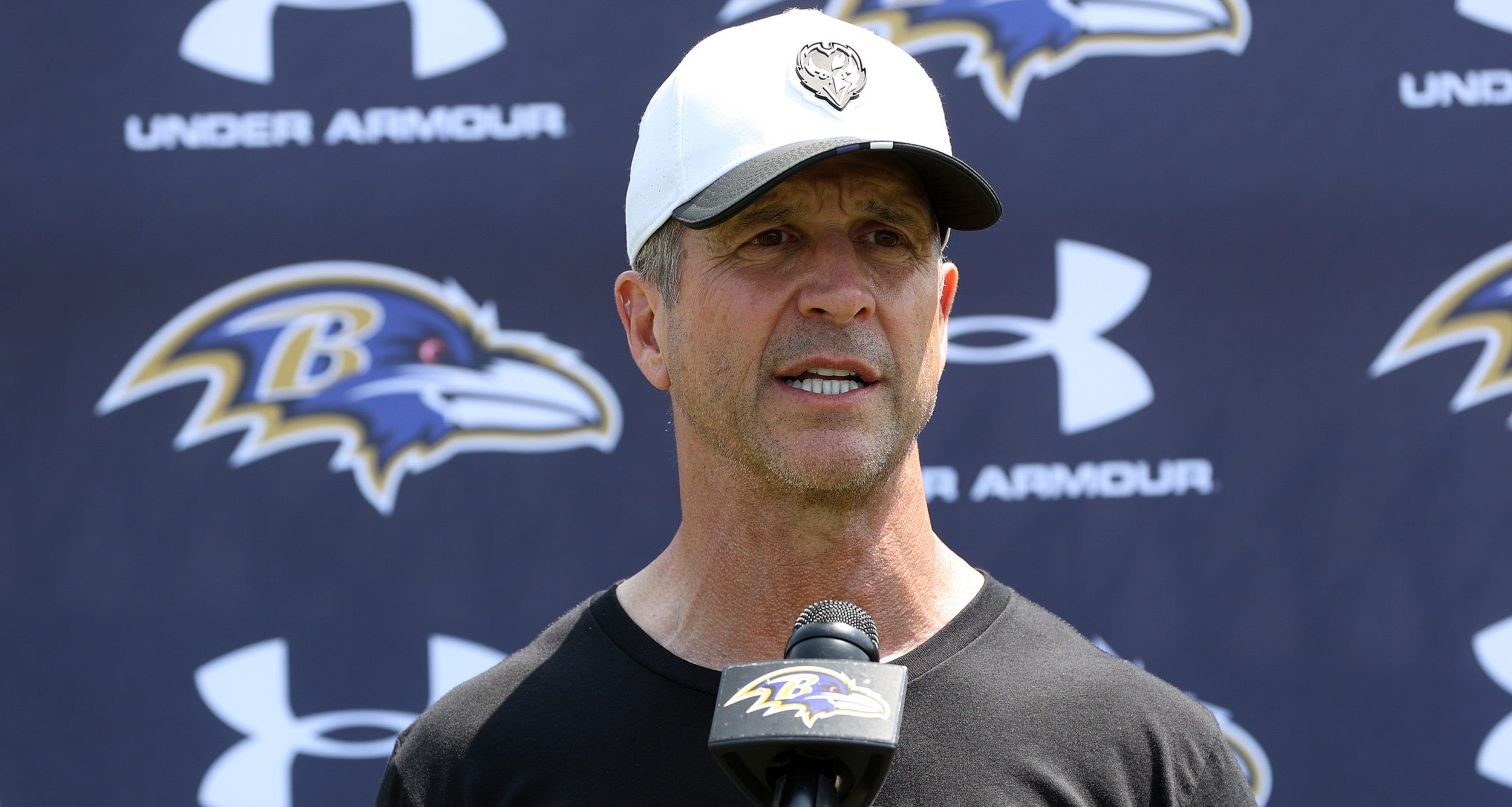 Baltimore Ravens head coach John Harbaugh