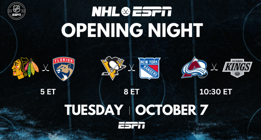 NHL on ESPN opening night 2025