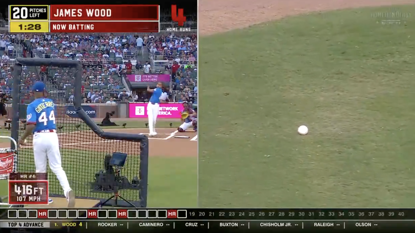 ESPN Home Run Derby split screen