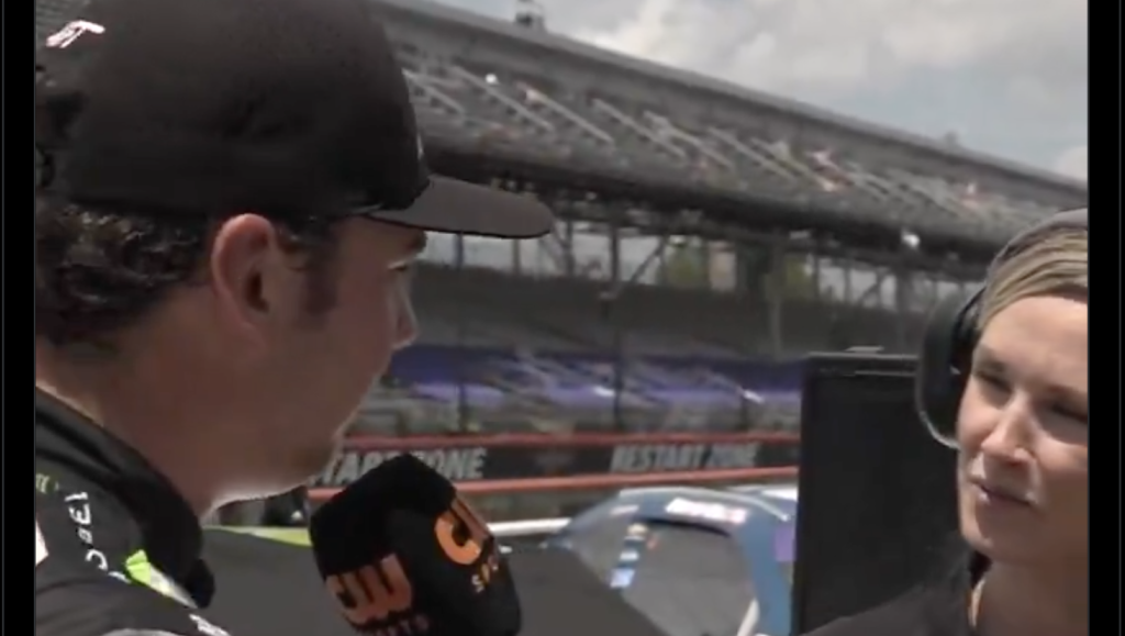 NASCAR driver Sam Mayer has hilarious interview moment