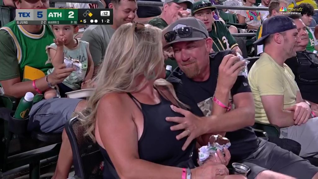Grabby A’s fan causes Chris Caray, Dallas Braden to crack up