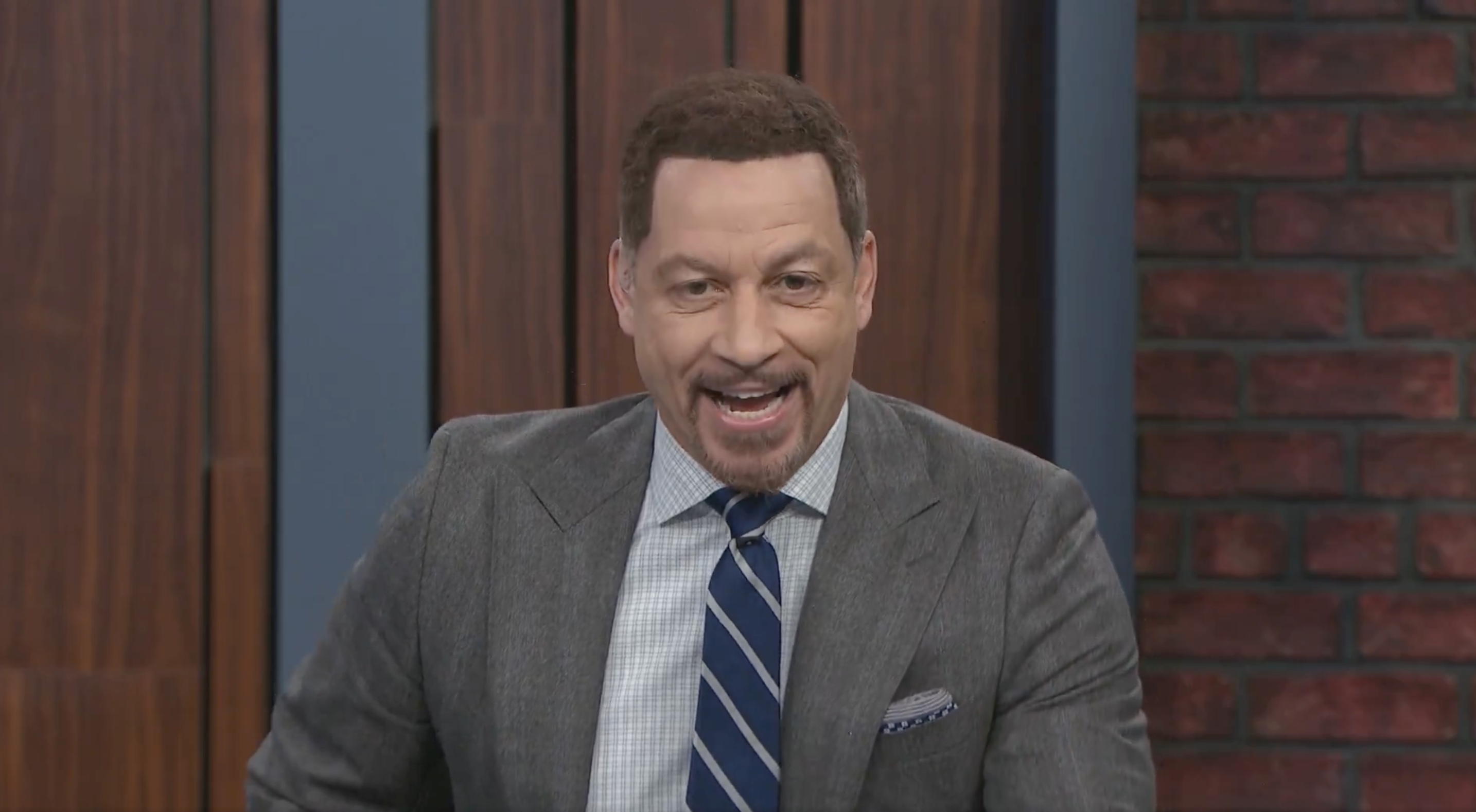 Chris Broussard on 'First Things First' discussing how he was unaware that Taylor Swift and Travis Kelce were engaged.