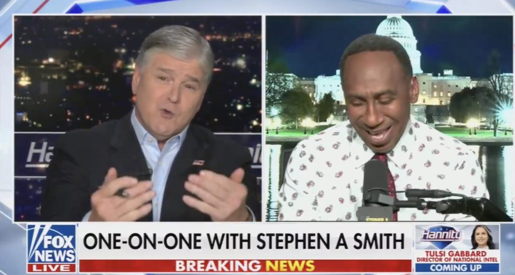Sean Hannity to Stephen A. Smith: ‘You sound more like me every day’