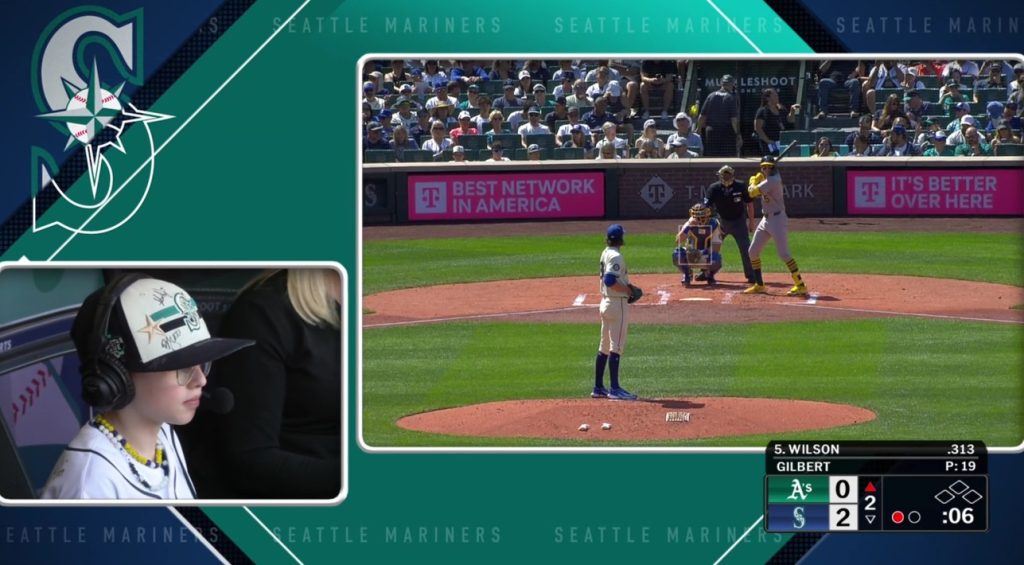 Mariners Kidcaster’s first pitch as announcer is opposing team home run