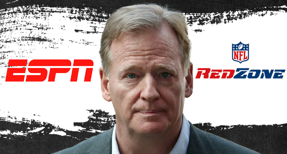 What role does ESPN have in RedZone airing commercials?