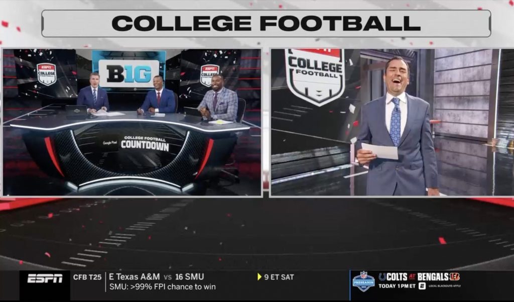 Rece Davis mocks Big Ten fans over cupcake schedules