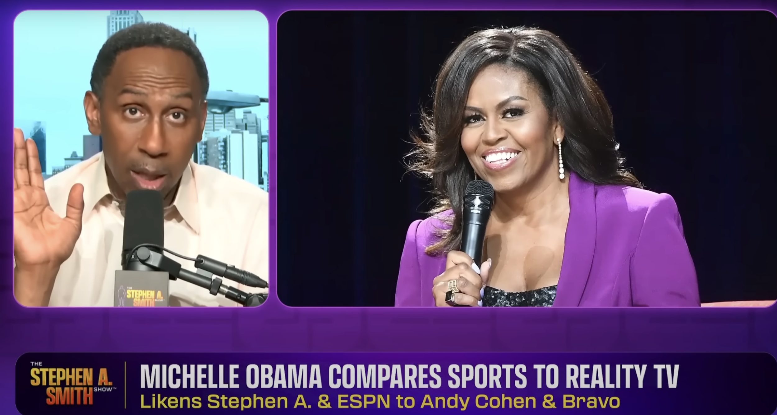 Stephen A. Smith 'still a bit salty' at Michelle Obama