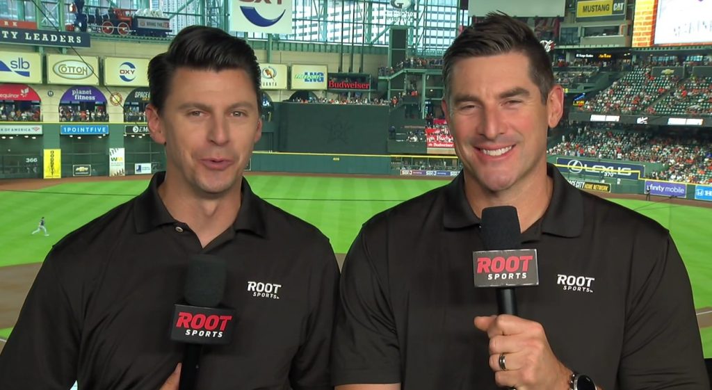 Aaron Goldsmith’s call of Mariners game-winning play over Astros could be heard on both telecasts