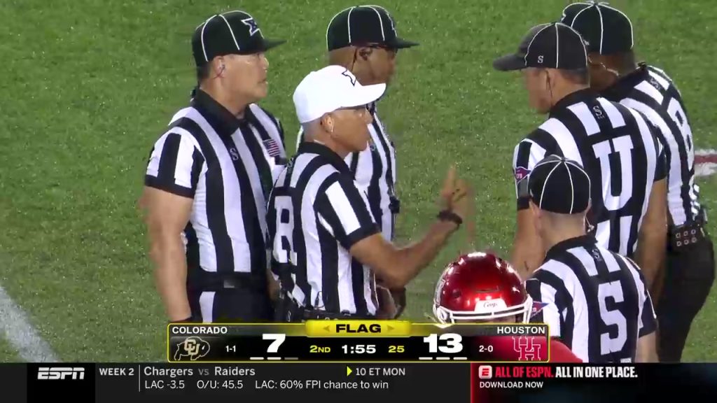 ESPN broadcast of Colorado-Houston missed full play while at commercial