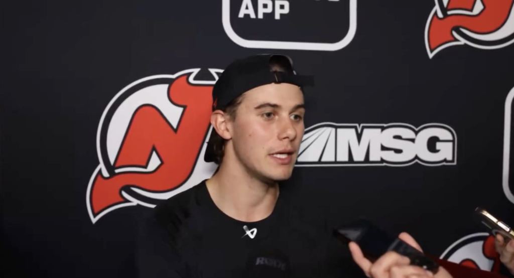 Devils’ Jack Hughes takes exception to reporter’s repeat health-related question