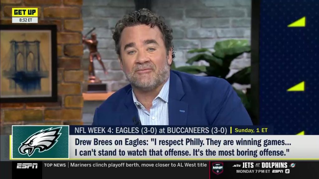 Jeff Saturday slams Drew Brees’ comments about ‘boring’ Eagles offense