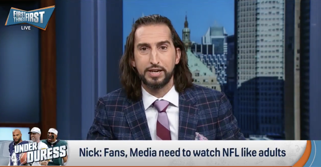 Nick Wright takes exception to fans solely watching NFL RedZone: ‘Watch a whole game like an adult’