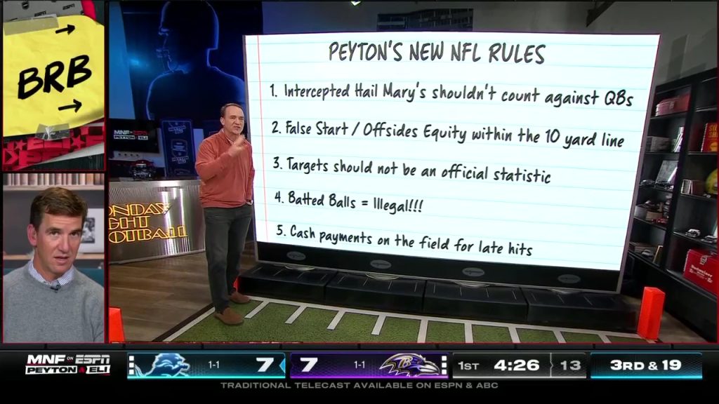 Peyton Manning’s proposed NFL rule change ‘ManningCast’ segment went exactly how you’d expect