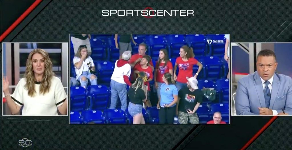 ‘SportsCenter’ anchors call out Phillies Karen for taking ball from young fan
