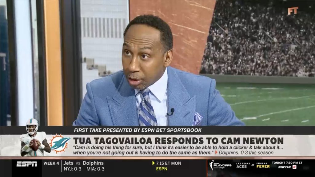 Stephen A. Smith torches Tua Tagovailoa for ‘asinine’ response to Cam Newton