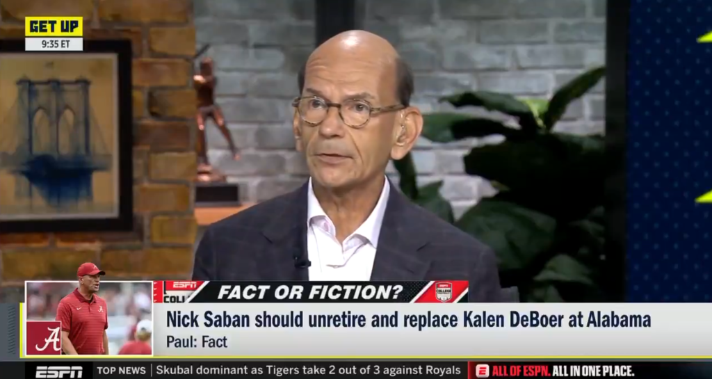 Paul Finebaum begs ESPN bosses to let Nick Saban out of his contract for Alabama return