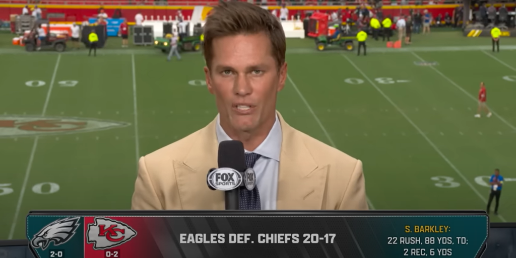 Tom Brady has settled into being just another NFL broadcaster