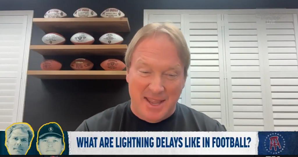 Jon Gruden trolls Mike Lombardi over Bill Belichick-Jordon Hudson situation