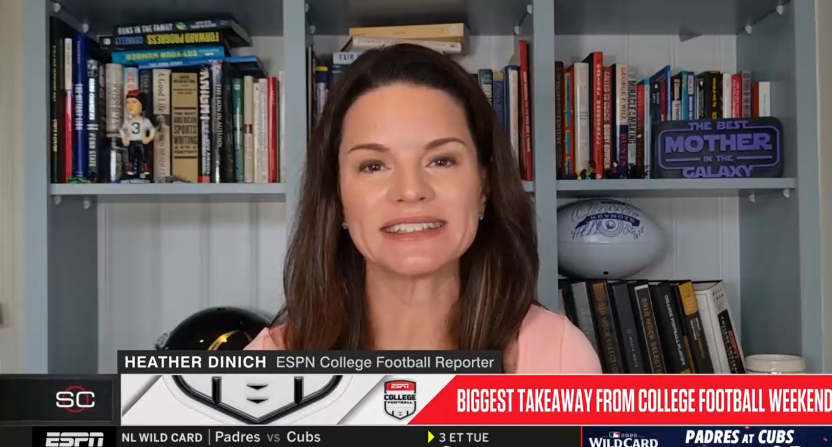 Appearing on 'SportsCenter,' ESPN's Heather Dinich took issue with Florida State falling to No. 18 in the latest AP Top 25.