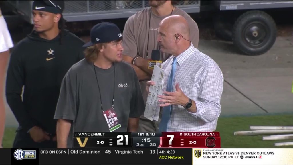 Vanderbilt QB Diego Pavia promised Theo Von a date with his mom with win over South Carolina