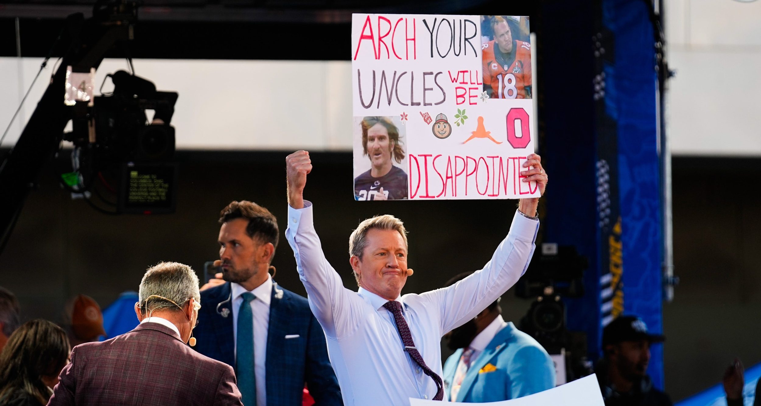 Rob Stone is introduced during Big Noon Kickoff before the game between the Ohio State Buckeyes and the Texas Longhorns at Ohio Stadium on Saturday, Aug. 30, 2025 in Columbus, Ohio.