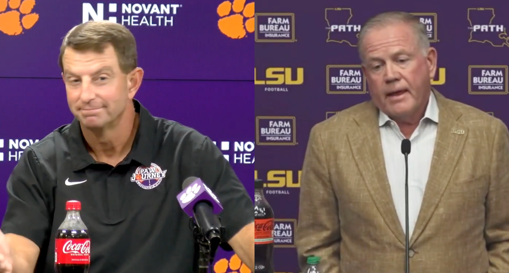 Brian Kelly fires back at Dabo Swinney over LSU-Clemson assessment: ‘He might not have wanted to see the second half’