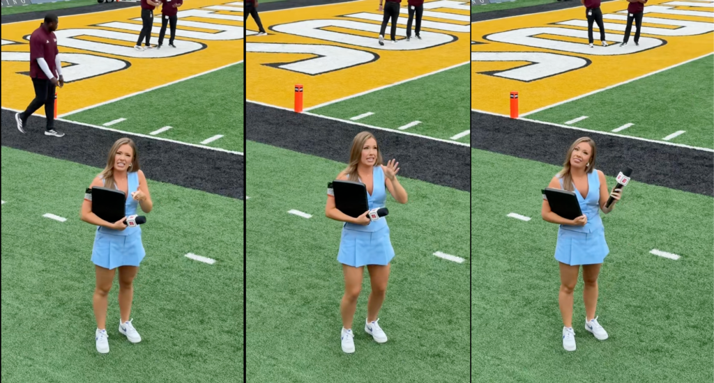 ESPN’s Taylor Davis defends sideline rapping viral videos