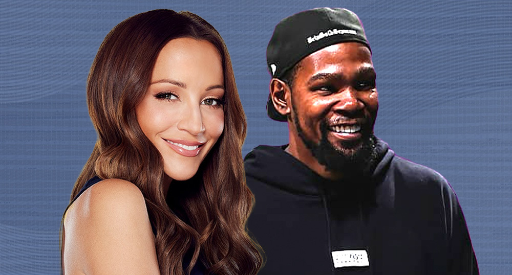 Kevin Durant takes his shot with Kay Adams