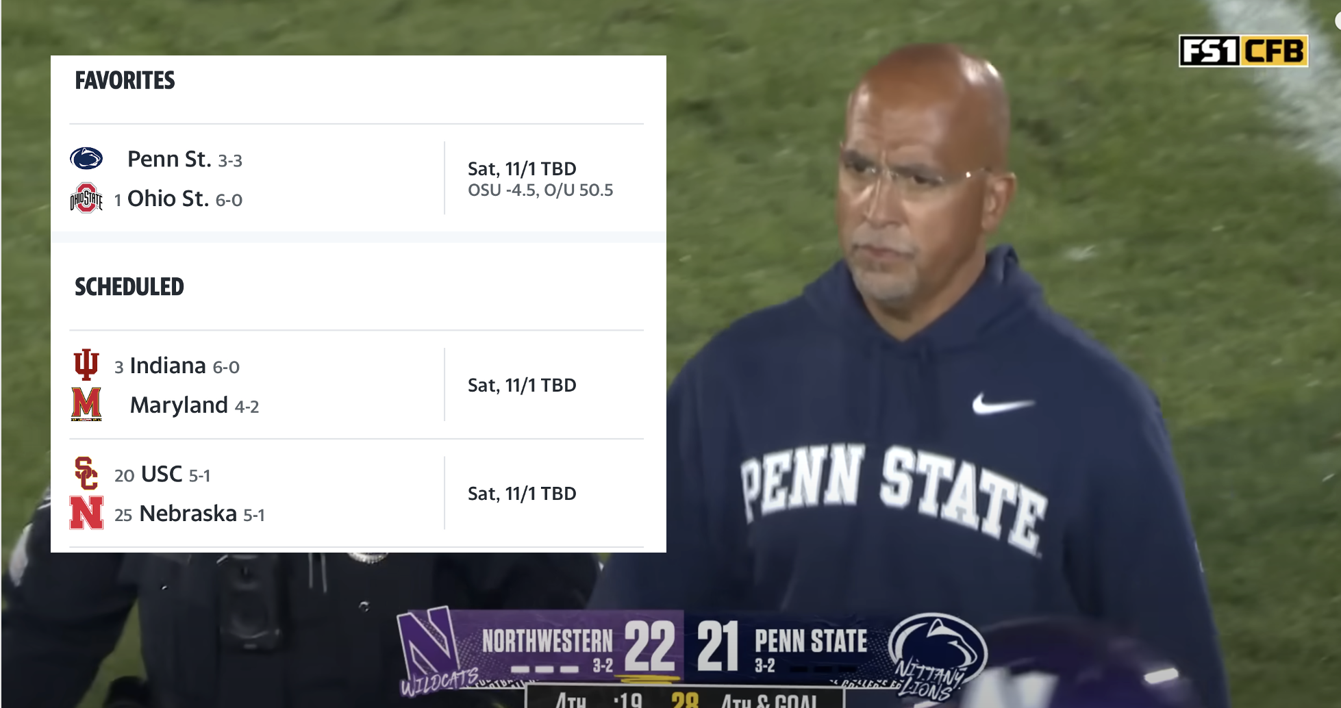 Fox might not pick Ohio State-Penn State for Big Noon anymore
