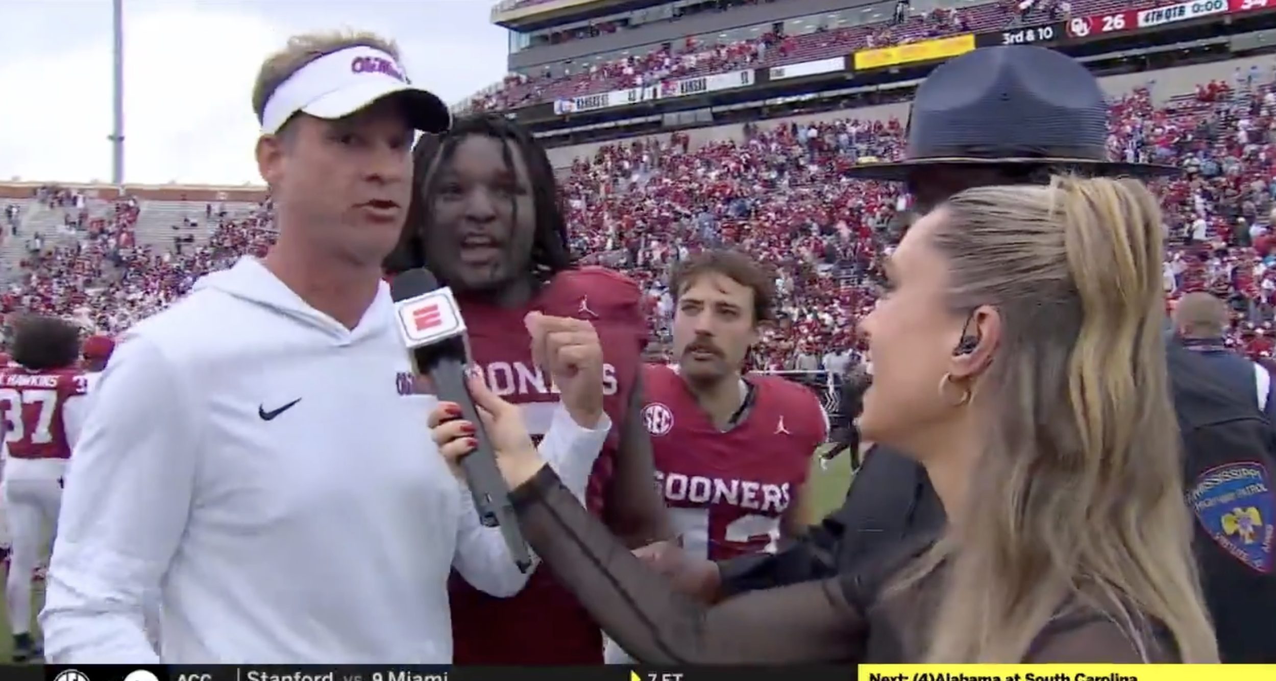 Lane Kiffin smack-talks Oklahoma player following Ole Miss win