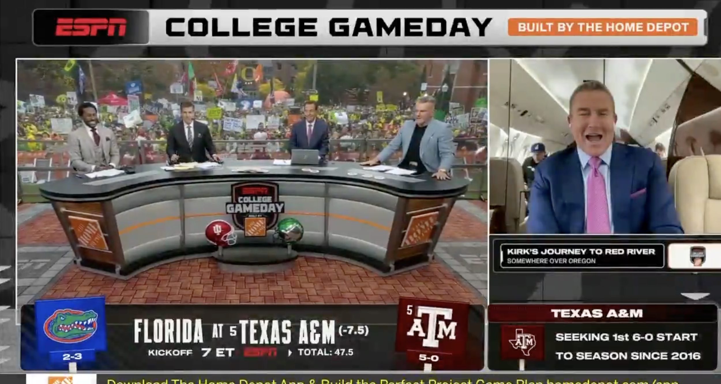 Andrew Marchand not a fan of Kirk Herbstreit’s travel segments: ‘No one cares about your hard travel!’