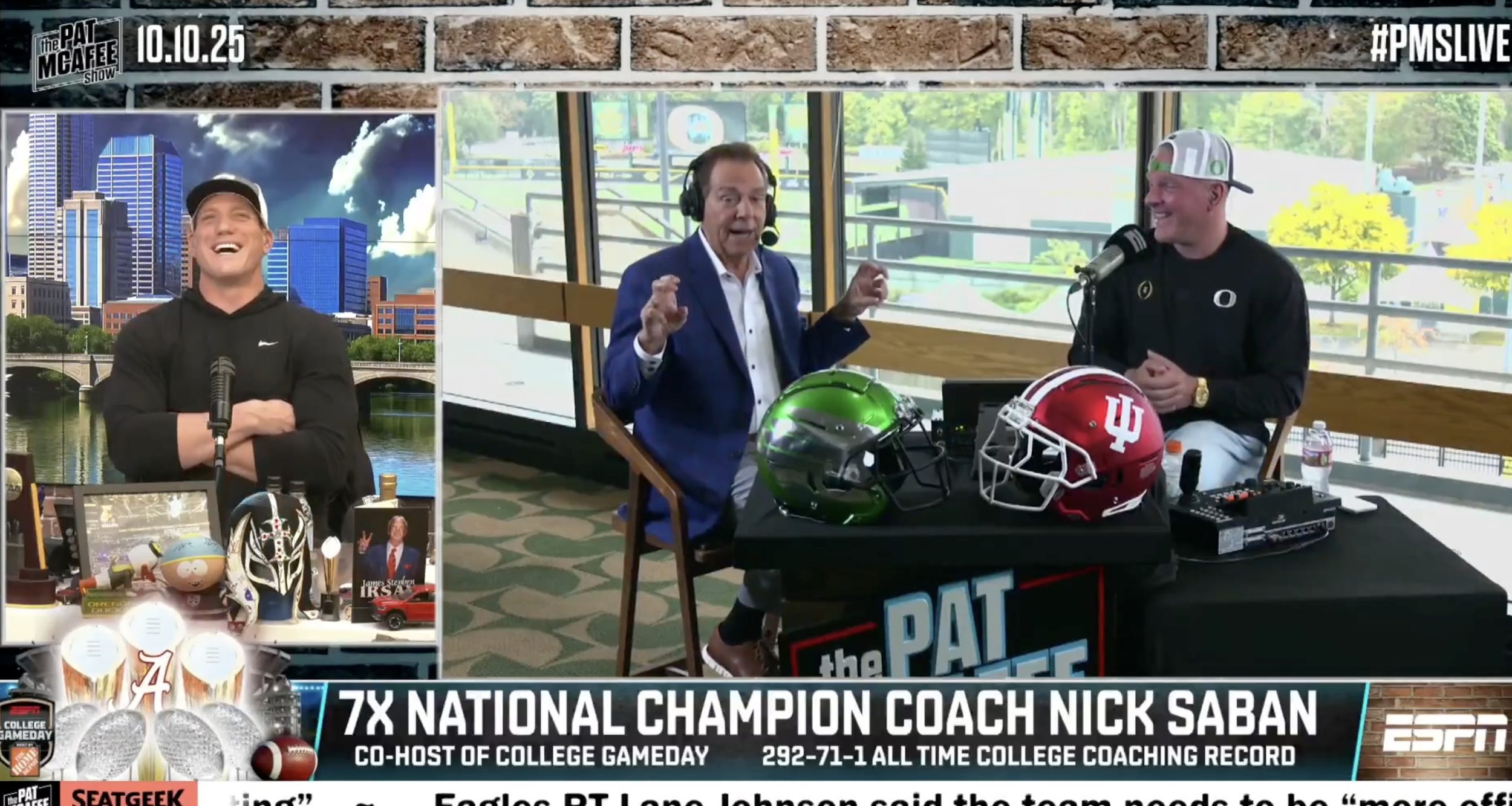 Nick Saban tells Pat McAfee ‘I don’t think the Big Ten is really that deep’