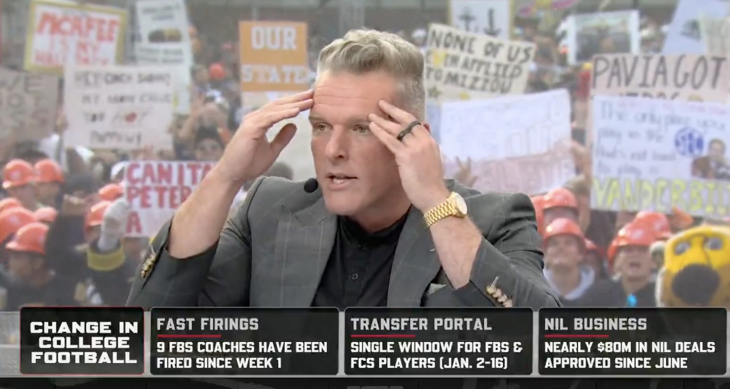 Pat McAfee says he donated to West Virginia football after major donor didn’t give as expected