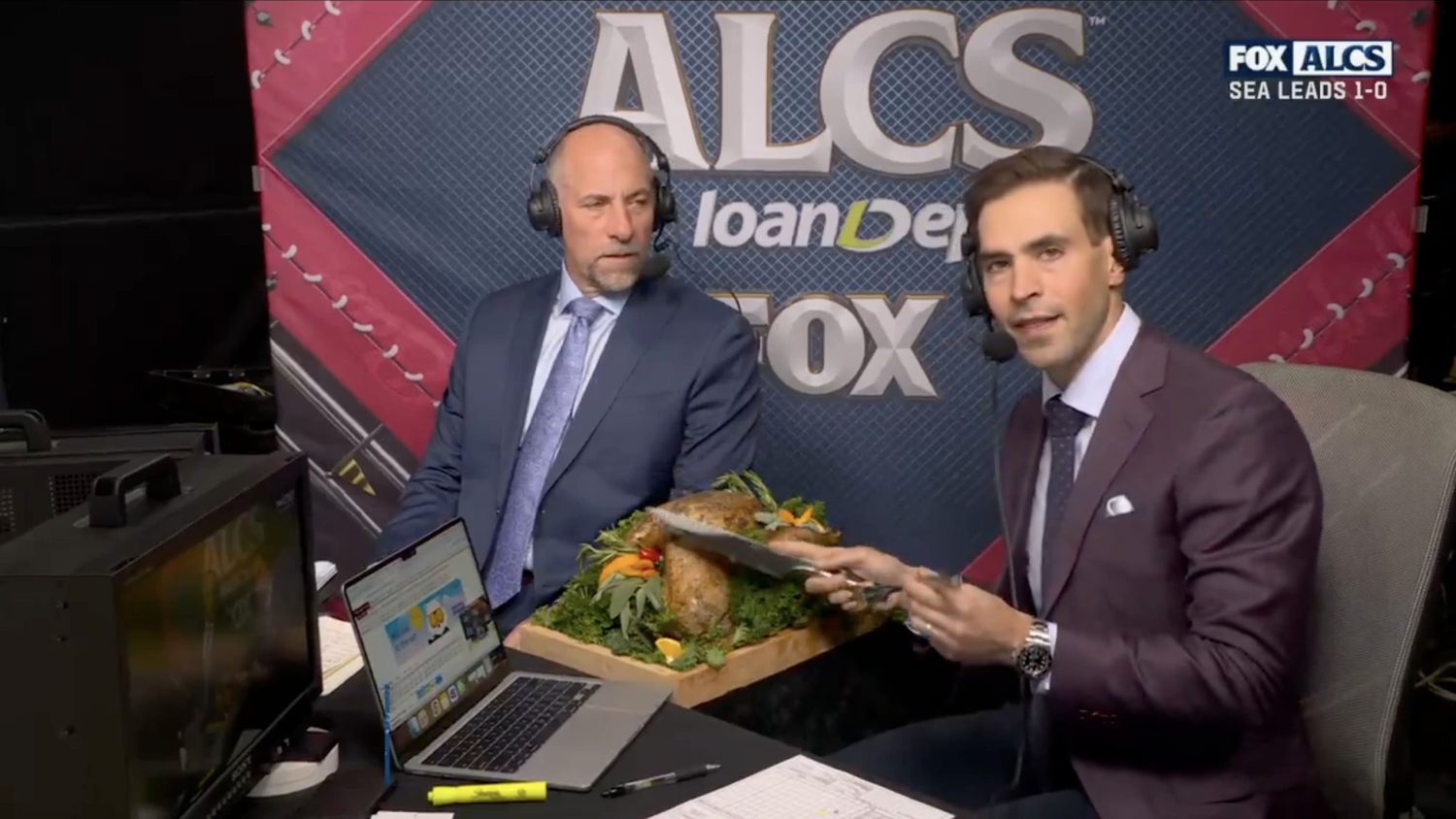 Kevin Burkhardt fears Joe Davis may have gotten food poisoning from pink turkey