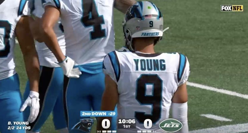 Chris Myers and Mark Schlereth sounded like they were calling the game through a tin can for during Fox's Panthers-Jets broadcast.