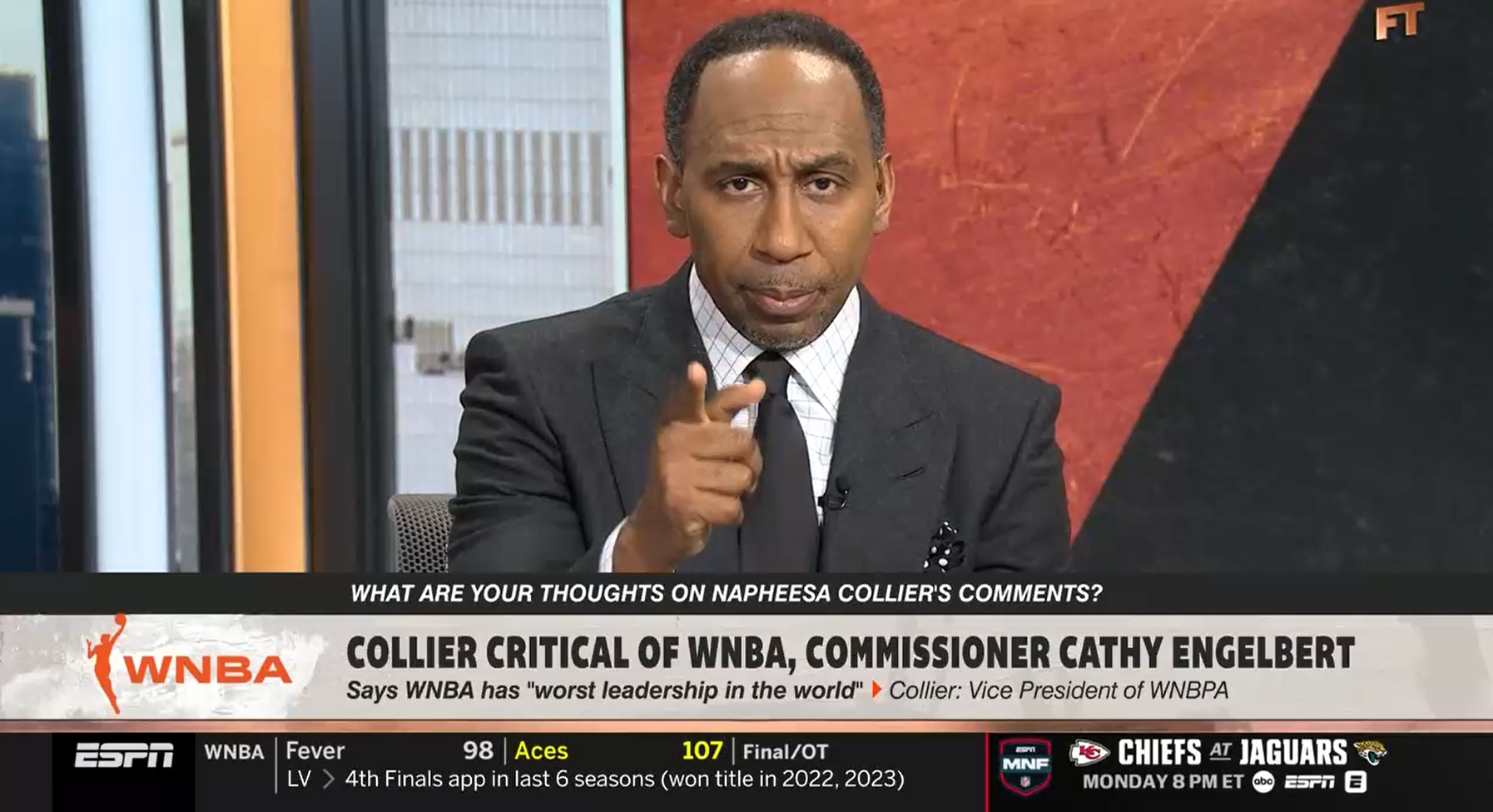 Stephen A. Smith calls on WNBA commissioner Cathy Engelbert to resign