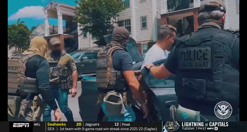 ICE commercial airs during college football